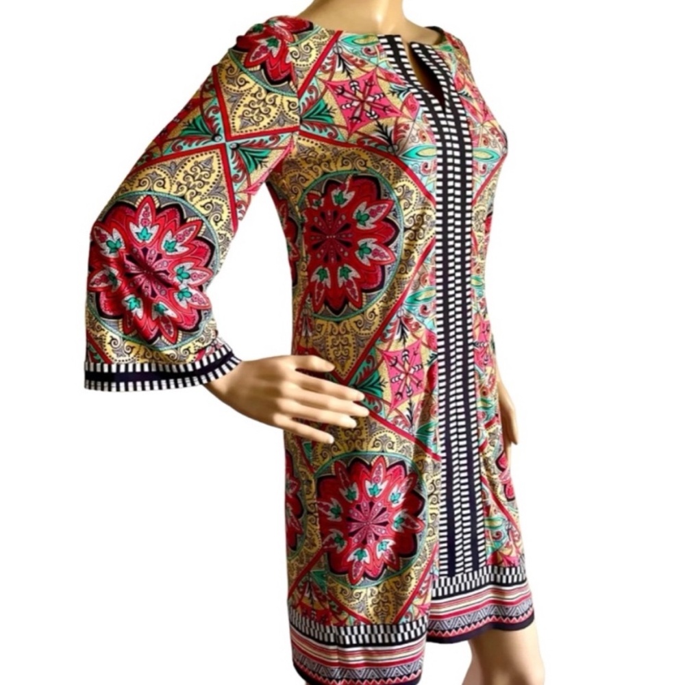 Laundry By Shelli Segal Colorful Flower Dress Tunic - size 2